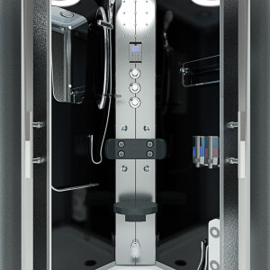 Dampfdusche Duschkabine D46-23M3-EC 100x100 cm mit 2K Scheiben Versiegelung