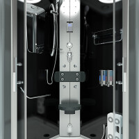 Dampfdusche Duschtempel Sauna Dusche Duschkabine D46-53T2-EC 90x90cm MIT 2K Scheiben Versiegelung
