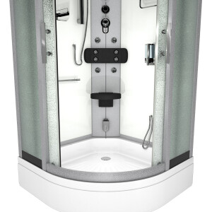 Dampfdusche Duschtempel Sauna Dusche Duschkabine D46-60M2 100x100cm OHNE 2K Scheiben Versiegelung