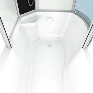 Kombination Badewanne Dusche K50-L01-EC 170x100 cm mit 2K Scheiben Versiegelung