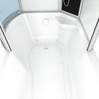 Kombination Badewanne Dusche K50-R01-EC 100x170 cm mit 2K Scheiben Versiegelung