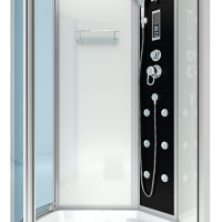 Kombination Badewanne Dusche K50-R01-EC 100x170 cm mit 2K Scheiben Versiegelung