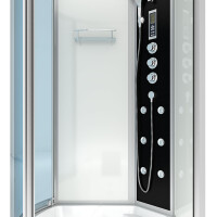 Kombination Badewanne Dusche K50-R03-EC 100x170 cm mit 2K Scheiben Versiegelung