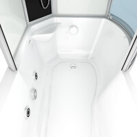 Kombination Whirlpool Dusche K50-L02-WP Wanne 170x100 cm ohne 2K Scheiben Versiegelung