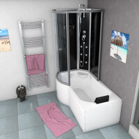 Kombination Badewanne Dusche K50-R30 98x170cm OHNE 2K Scheiben Versiegelung