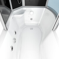 Kombination Whirlpool Dusche K50-L31-WP Wanne 170x100 cm ohne 2K Scheiben Versiegelung
