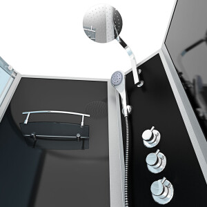 Kombination Badewanne Dusche K50-R32 100x170 cm ohne 2K Scheiben Versiegelung