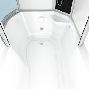 Kombination Badewanne Dusche K55-R03-EC 98x170cm MIT 2K Scheiben Versiegelung