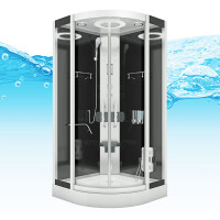 Prefabricated shower Shower d58-03t0-ec Black 80x80
