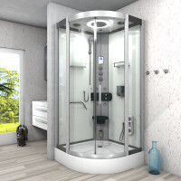 Steam shower shower enclosure d58-10t3-ec shower temple sauna 90x90 cm