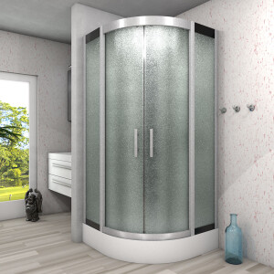 Komplettdusche Dusche D58-10M1 90x90 cm ohne 2K Scheiben Versiegelung