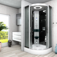 Ready shower Shower d58-13m0-ec Black 90x90