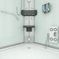 Komplettdusche Dusche D58-20T1 100x100 cm ohne 2K Scheiben Versiegelung