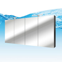 Spiegelschrank Badspiegel Badezimmer Spiegel City 160cm Esche schwarz