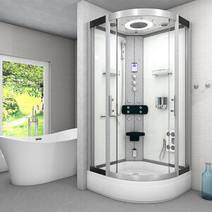 Shower enclosure shower d58-60t1 complete shower ready shower 100x100 cm