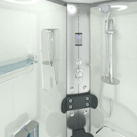 Duschkabine Duschtempel Fertigdusche Dusche D60-70T0L 120x80cm OHNE 2K Scheiben Versiegelung