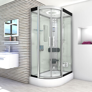 Dusche Duschkabine D60-70T0L-EC 120x80 cm mit 2K Scheiben Versiegelung