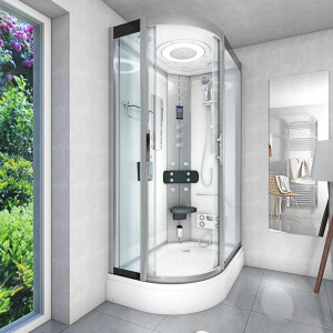 Dusche Duschkabine D60-70T3L Duschtempel Sauna 120x80 cm