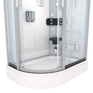 Dusche Duschkabine D60-70T3L Duschtempel Sauna 120x80 cm