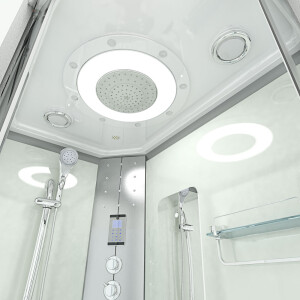 Dampfdusche Sauna Dusche Duschkabine D60-70T3R-EC 80x120cm MIT 2K Scheiben Versiegelung
