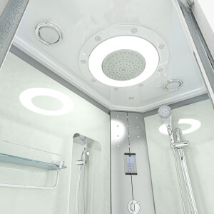 Duschkabine Duschtempel Fertigdusche Dusche D60-70M0L 120x80cm OHNE 2K Scheiben Versiegelung
