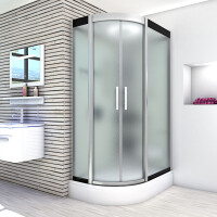 Dusche Duschkabine D60-70M0L-EC 120x80 cm mit 2K Scheiben Versiegelung