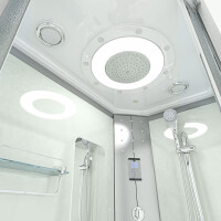 Dusche Duschkabine D60-70M0L-EC 120x80 cm mit 2K Scheiben Versiegelung