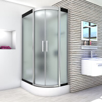 Dusche Duschkabine D60-70M1R-EC 80x120 cm mit 2K Scheiben Versiegelung