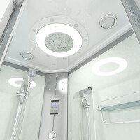 Dampfdusche Sauna Dusche Duschkabine D60-70M2R-EC 80x120cm MIT 2K Scheiben Versiegelung
