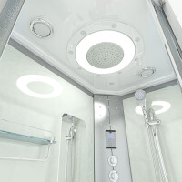Dampfdusche Sauna Dusche Duschkabine D60-70M3L-EC 120x80cm MIT 2K Scheiben Versiegelung