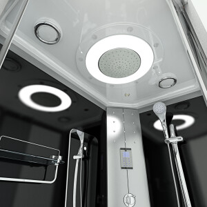 Dusche Duschkabine D60-73T0L-EC 120x80 cm mit 2K Scheiben Versiegelung