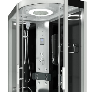 Dampfdusche Sauna Dusche Duschkabine D60-73T2R-EC 80x120cm MIT 2K Scheiben Versiegelung