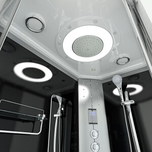 Dampfdusche Sauna Dusche Duschkabine D60-73T3L-EC 120x80cm MIT 2K Scheiben Versiegelung

