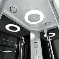 Dampfdusche Sauna Dusche Duschkabine D60-73M2L 120x80cm OHNE 2K Scheiben Versiegelung
