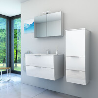 Bathroom furniture set Gently 2 v2 r white mdf washbasin 80cm without led lighting