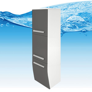 Bathroom furniture set Gently 3 v2-l white/grey Bathroom furniture Bathroom mirror Washbasin 80 cm with 1x 5w LED spotlight