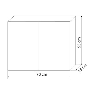 Badmöbel Set Gently 3 V2-R Weiß Badezimmermöbel Badspiegel Waschtisch 80 cm ohne LED-Beleuchtung