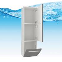 Bathroom furniture set Gently 3 v3 White/grey Bathroom furniture Bathroom mirror Washbasin 80 cm without LED lighting