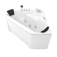 Whirlpool Pool Badewanne Eckwanne Wanne W02R-TH-ALL 135x135cm Thermostat