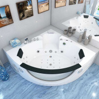 Whirlpool bath corner tub w06h-th 152x152cm