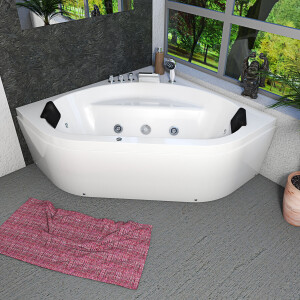 Whirlpool bath corner tub w20-th-sc 140x140cm