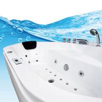 Whirlpool bath corner tub w20h-th-sc 140x140cm