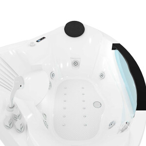 Whirlpool Vollausstattung Pool Badewanne Eckwanne Wanne W25-TH-ALL150x150cm Reinigungsfunktion