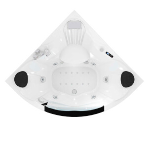 Whirlpool Vollausstattung Pool Badewanne Eckwanne Wanne W25-TH-ALL150x150cm Reinigungsfunktion