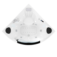 Whirlpool Vollausstattung Pool Badewanne Eckwanne Wanne W25-TH-ALL150x150cm Reinigungsfunktion