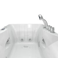 Whirlpool Pool Badewanne Wanne W49-PR 170x80cm mit Farblicht, aktive Schlauch-Reinigung
