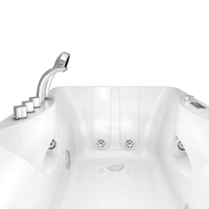 Whirlpool Vollausstattung Pool Badewanne Wanne W49H-TH-PL 170x80cm mit Heizung, aktive Schlauch-Reinigung