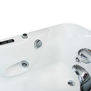 Whirlpool Vollausstattung Pool Badewanne Wanne W49H-TH-PR 170x80cm mit Heizung, aktive Schlauch-Reinigung
