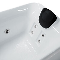 Whirlpool Vollausstattung Pool Badewanne Wanne W49H-TH-PR 170x80cm mit Heizung, aktive Schlauch-Reinigung
