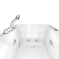 Whirlpool Pool Badewanne Wanne W49-TH-PL 170x80cm mit Farblicht, aktive Schlauch-Reinigung